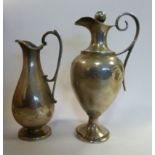 An Edwardian silver miniature ewer of ov