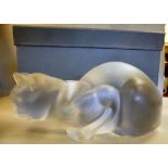 A modern Lalique frosted glass model, a