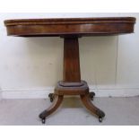 A late Regency mahogany tea table, havin