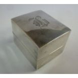 A Sterling silver rectangular ring box,