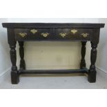 A late 19thC country made dark stained o