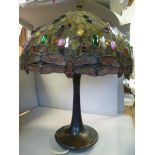 A modern Tiffany inspired table lamp, th