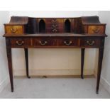 An Edwardian mahogany Carlton House desk