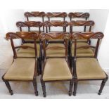 A set of nine William IV mahogany framed