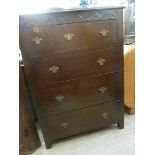 A 1930s oak dressing chest, having two s