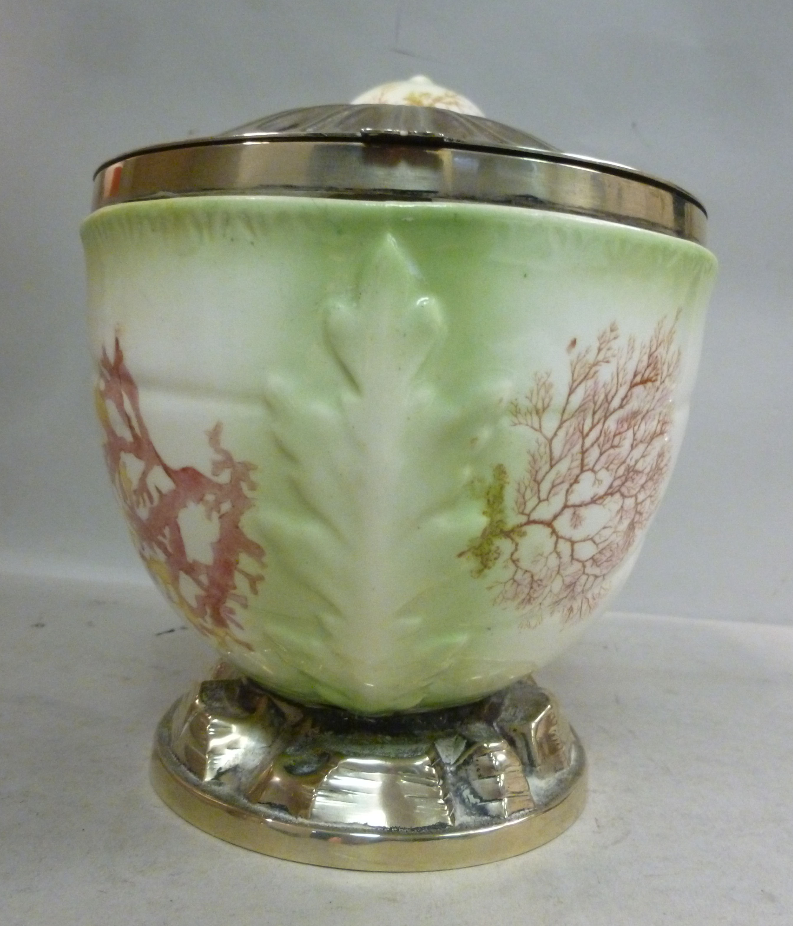 An early 20thC moulded china nautilus sh - Image 4 of 7