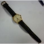 A Longines 9ct gold cased wristwatch, th