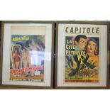 Two 1950s film posters, viz. 'La Cite Pe
