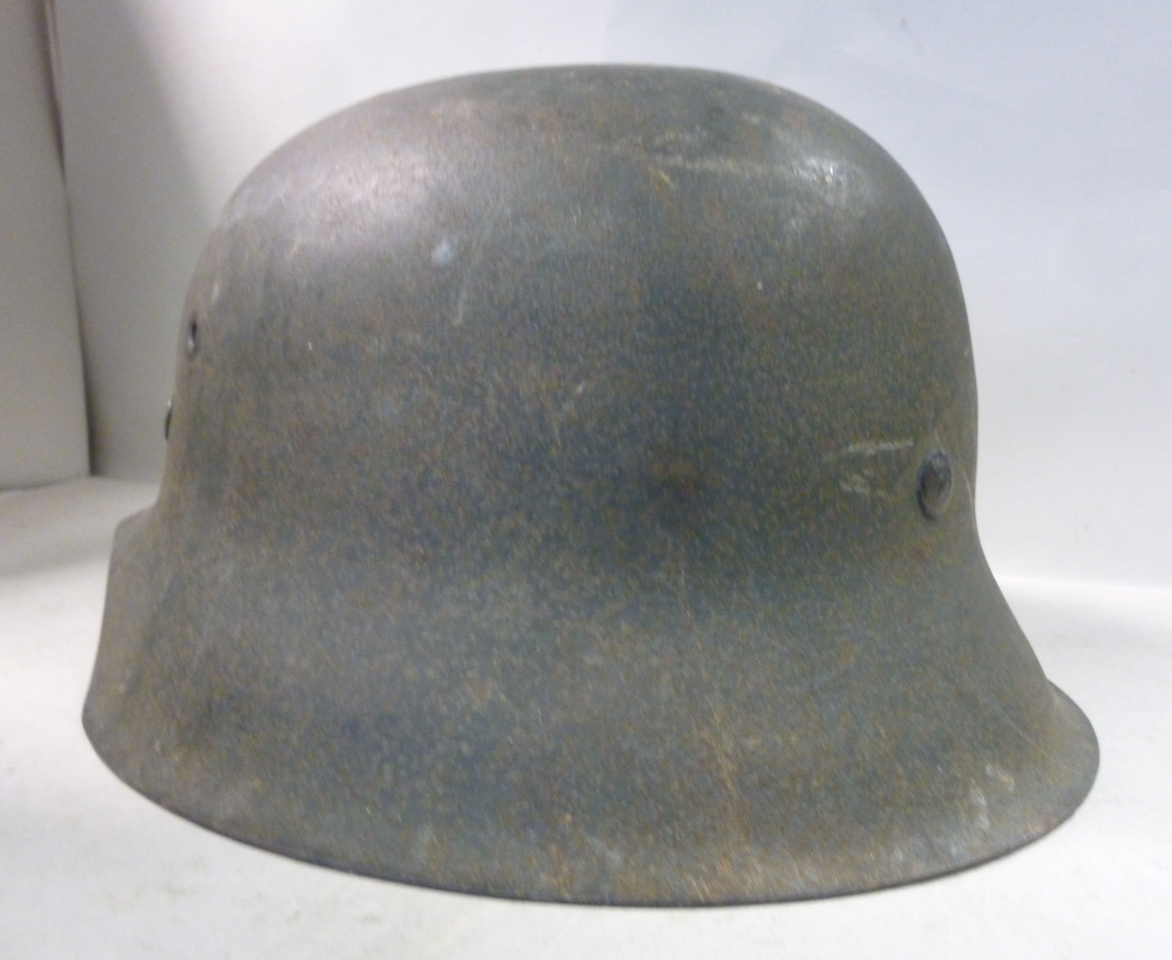 A German World War II green painted stee - Image 3 of 4