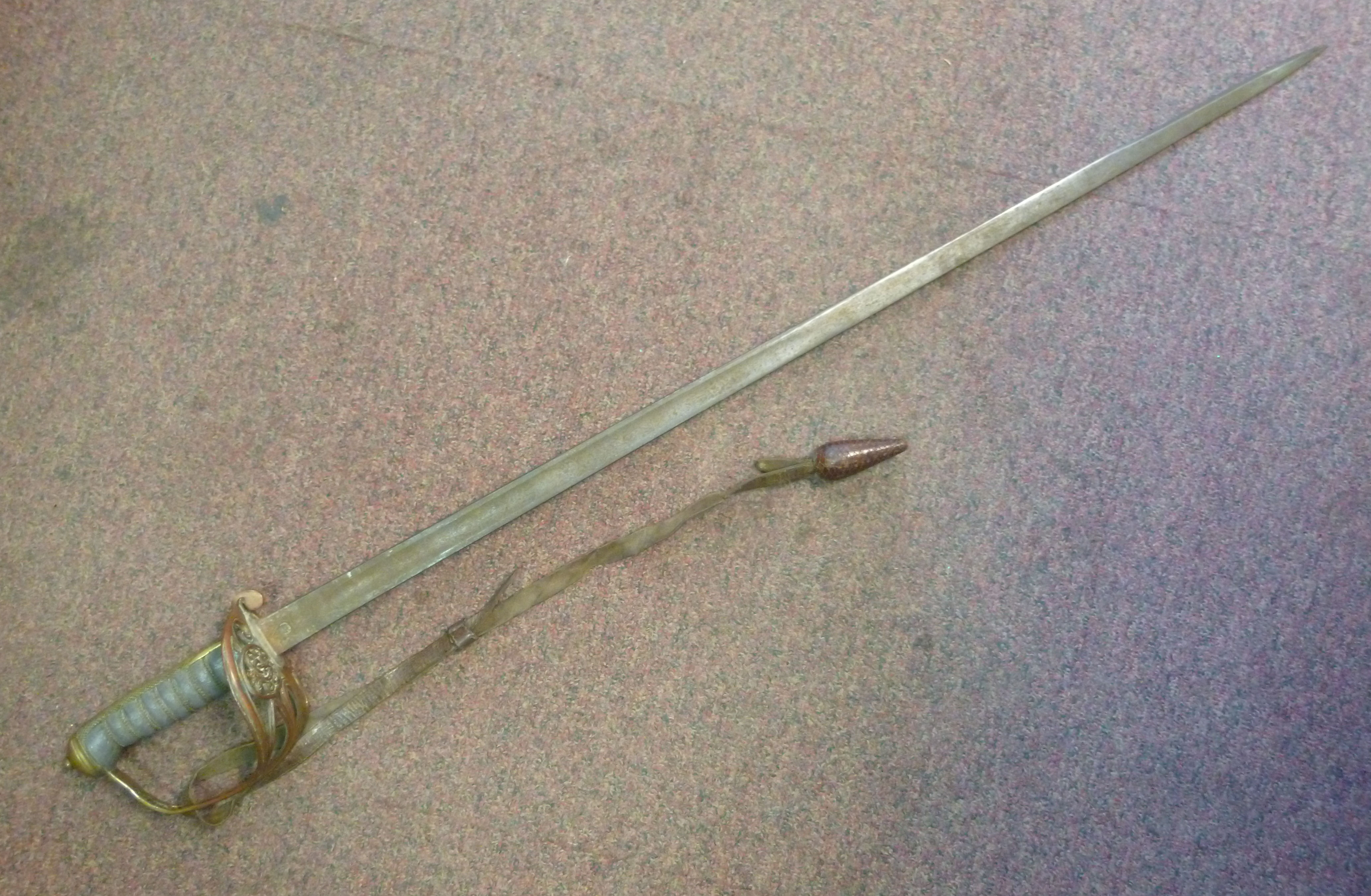 A late Victorian infantry dress sword, h