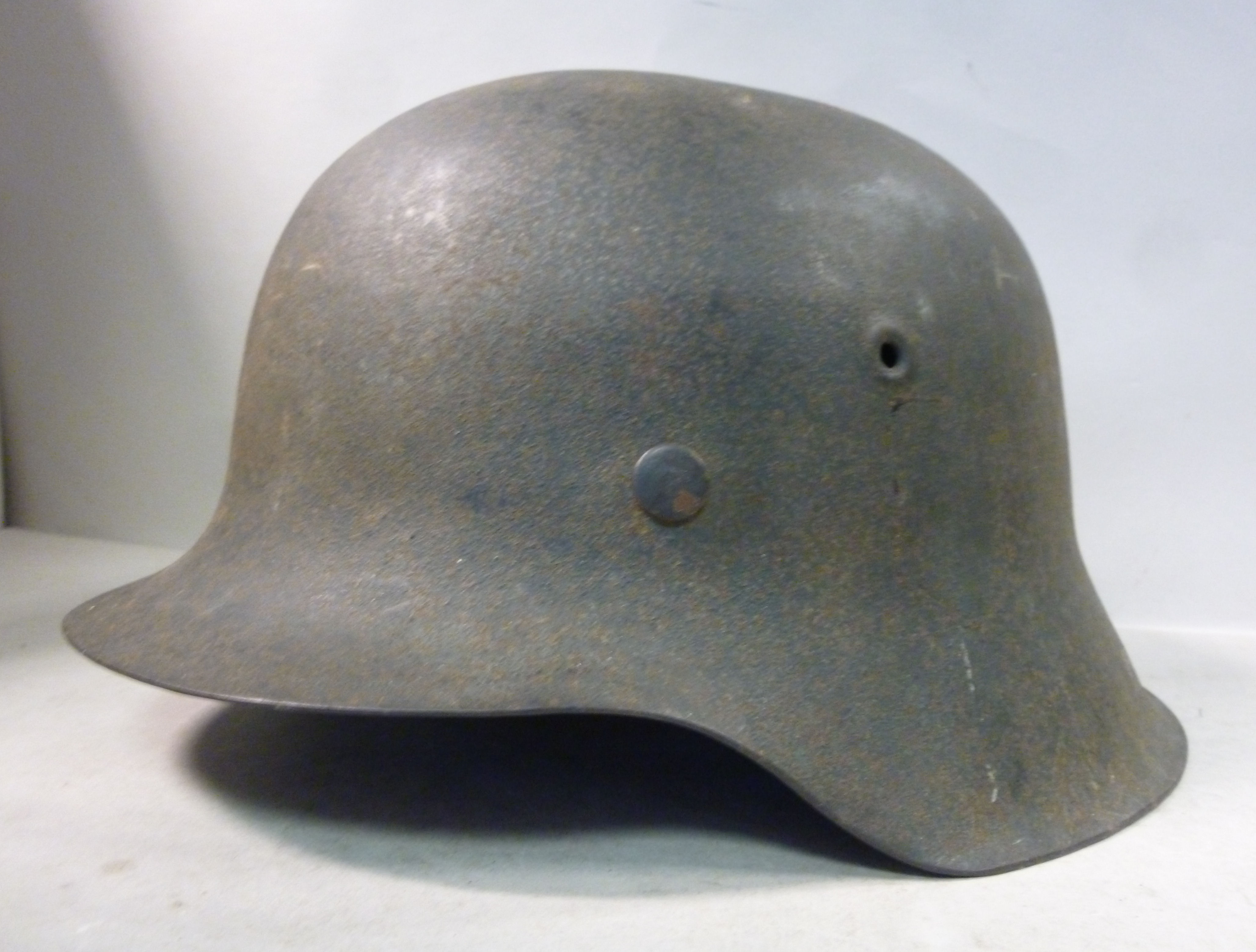 A German World War II green painted stee - Image 2 of 4