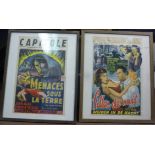 Two 1950s film posters, viz. 'Filles De