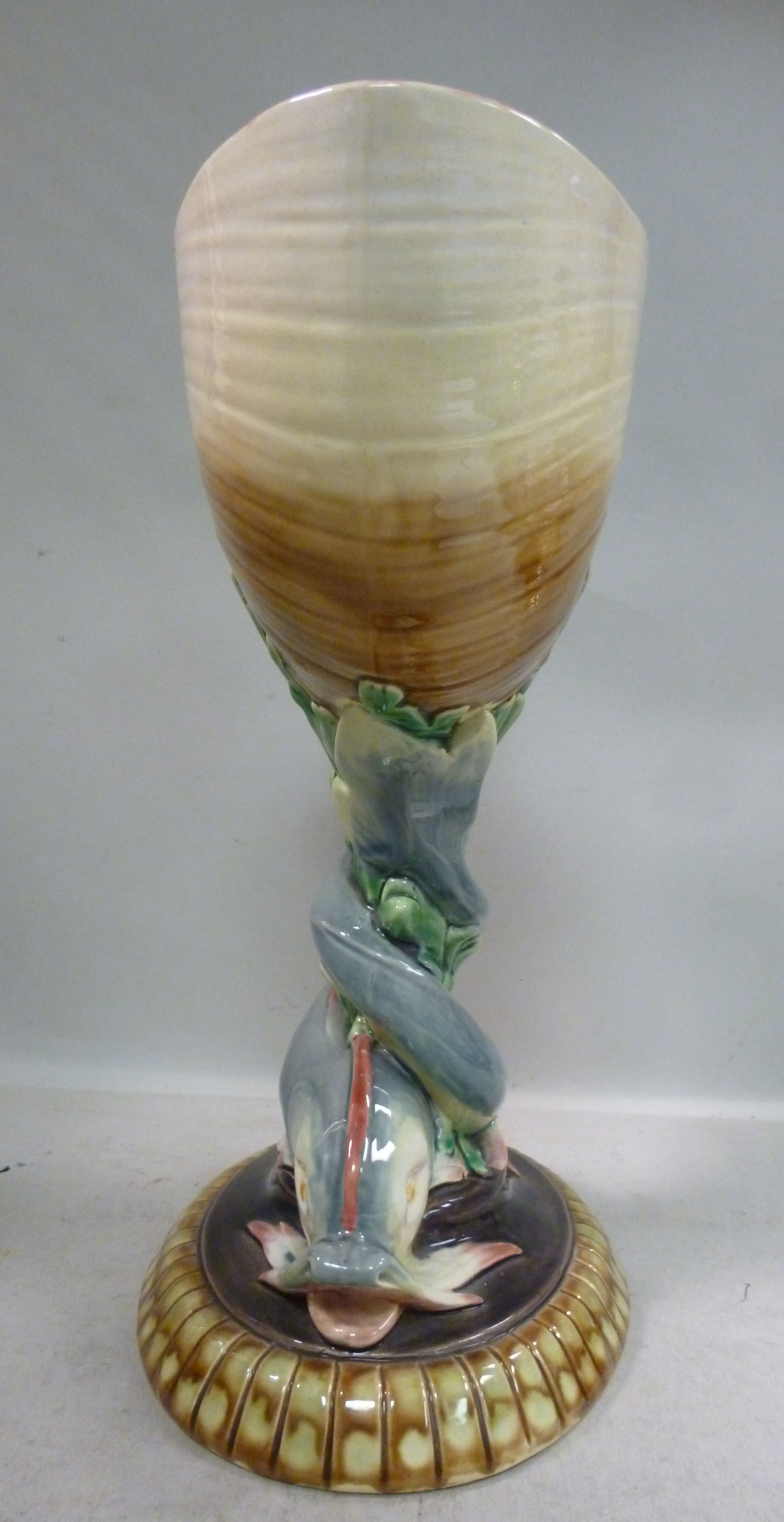 A Minton china nautilus shell design vas - Image 2 of 7