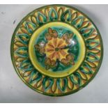 A Della Robbia pottery, shallow, footed