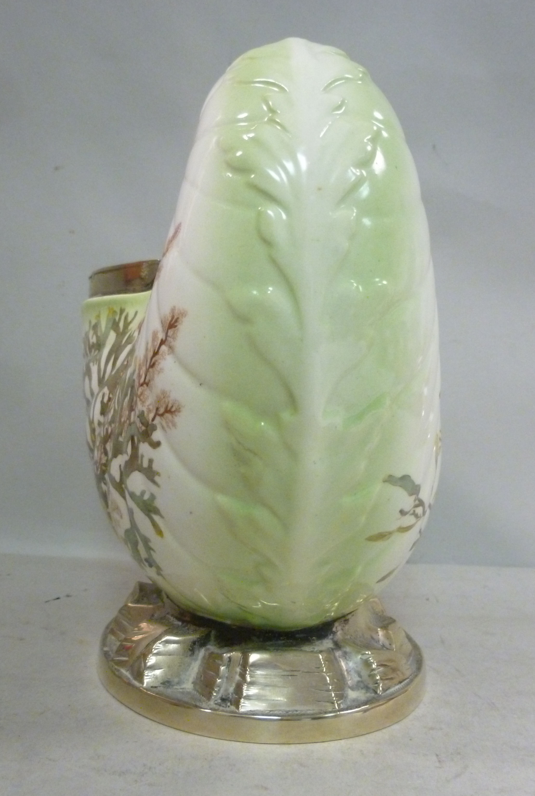 An early 20thC moulded china nautilus sh - Image 3 of 7