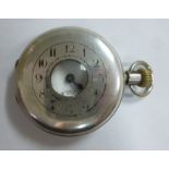 A silver cased half-hunter pocket watch,