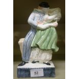 A Rye pottery group 'The Lovers a Sailor