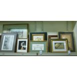 Framed prints and pictures: to include f