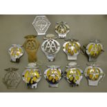 Automobile Association bar badges: to in