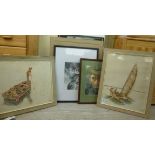 Six framed pictures: to include after Va