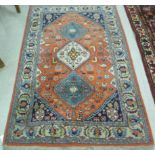 A Persian design rug with two central di