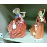 Two Royal Doulton china figures, viz. 'A