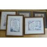 Five late 19thC and three 20thC framed c