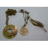 Gold and yellow coloured metal items of