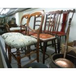 Six various late 19th/early 20thC chairs