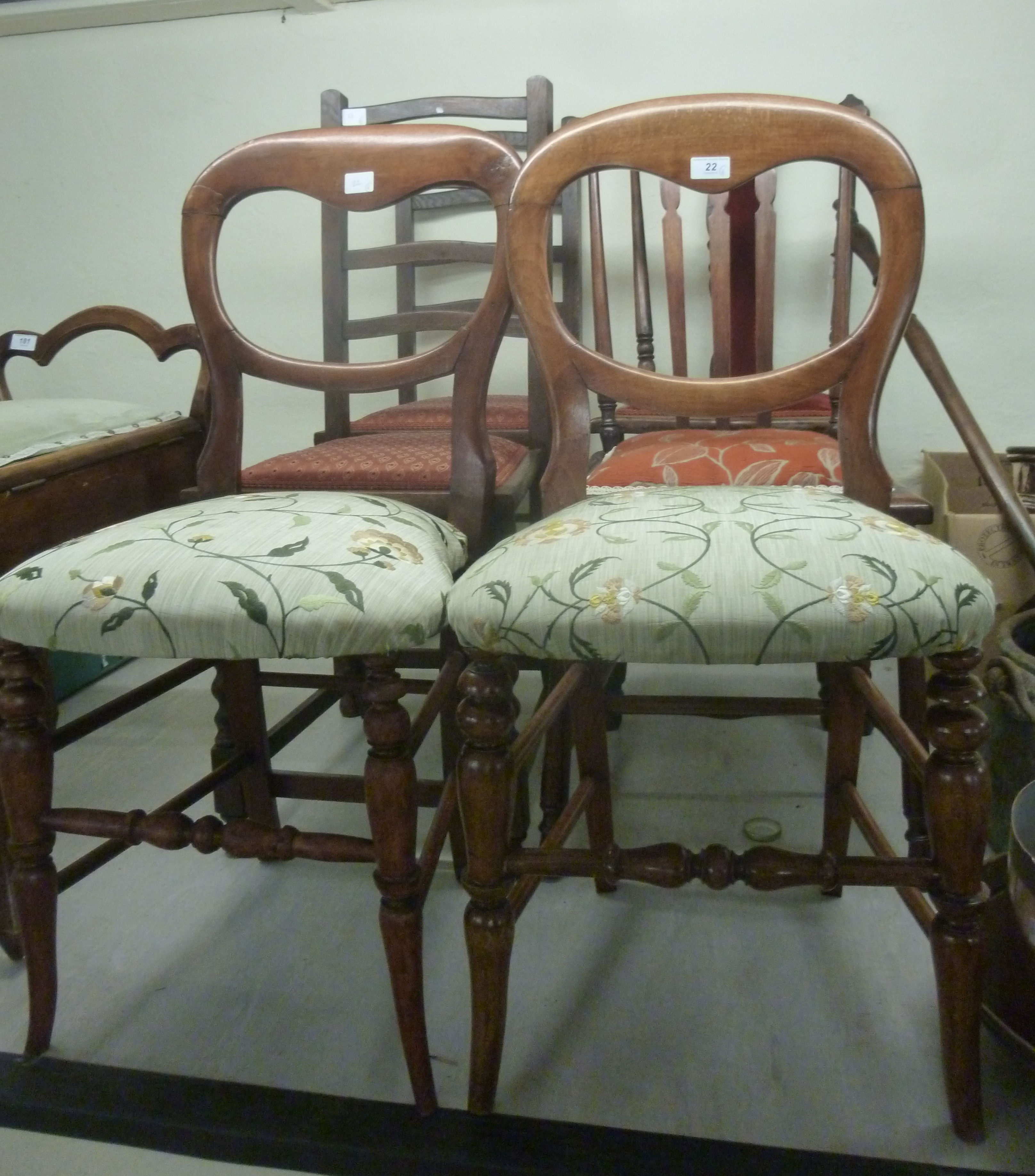 Six various late 19th/early 20thC chairs - Image 2 of 2