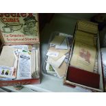 Uncollated cigarette cards and silks: to