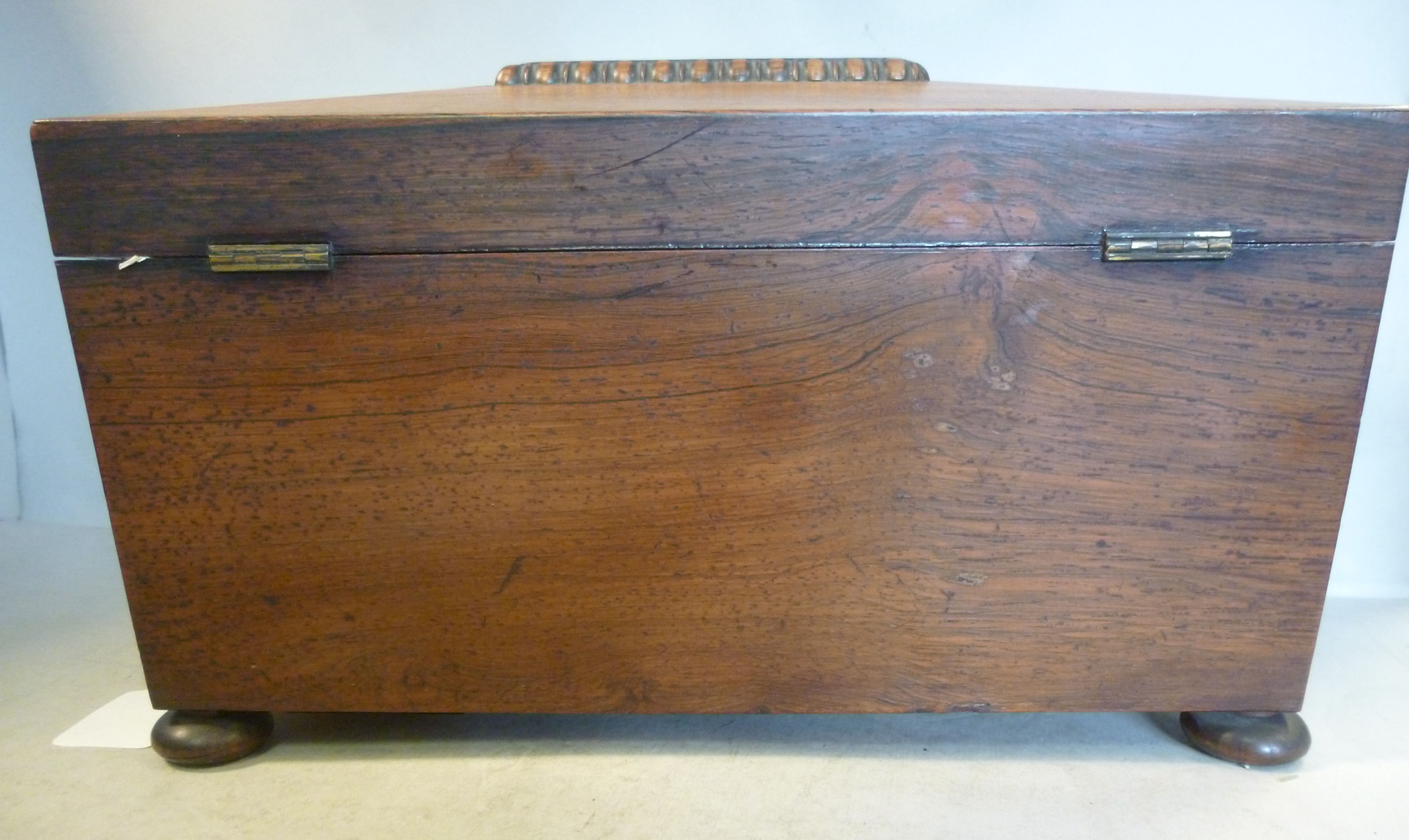 A Regency rosewood tea casket of sarcoph - Image 5 of 5
