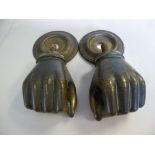 A pair of Art Deco cast and patinated br