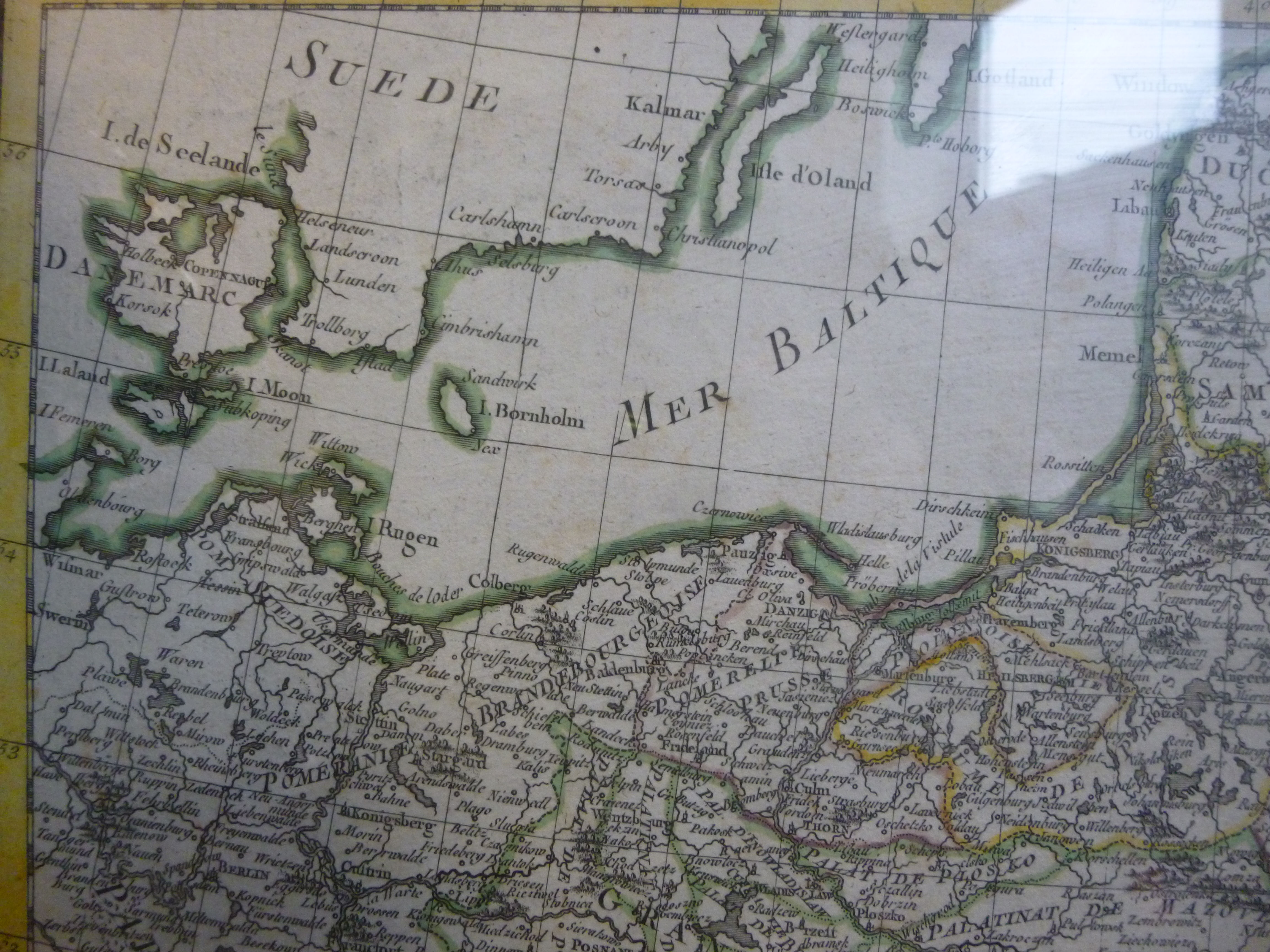 A late 18thC tinted map 'Carte Generale - Image 3 of 3