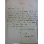 A handwritten letter on printed notepape