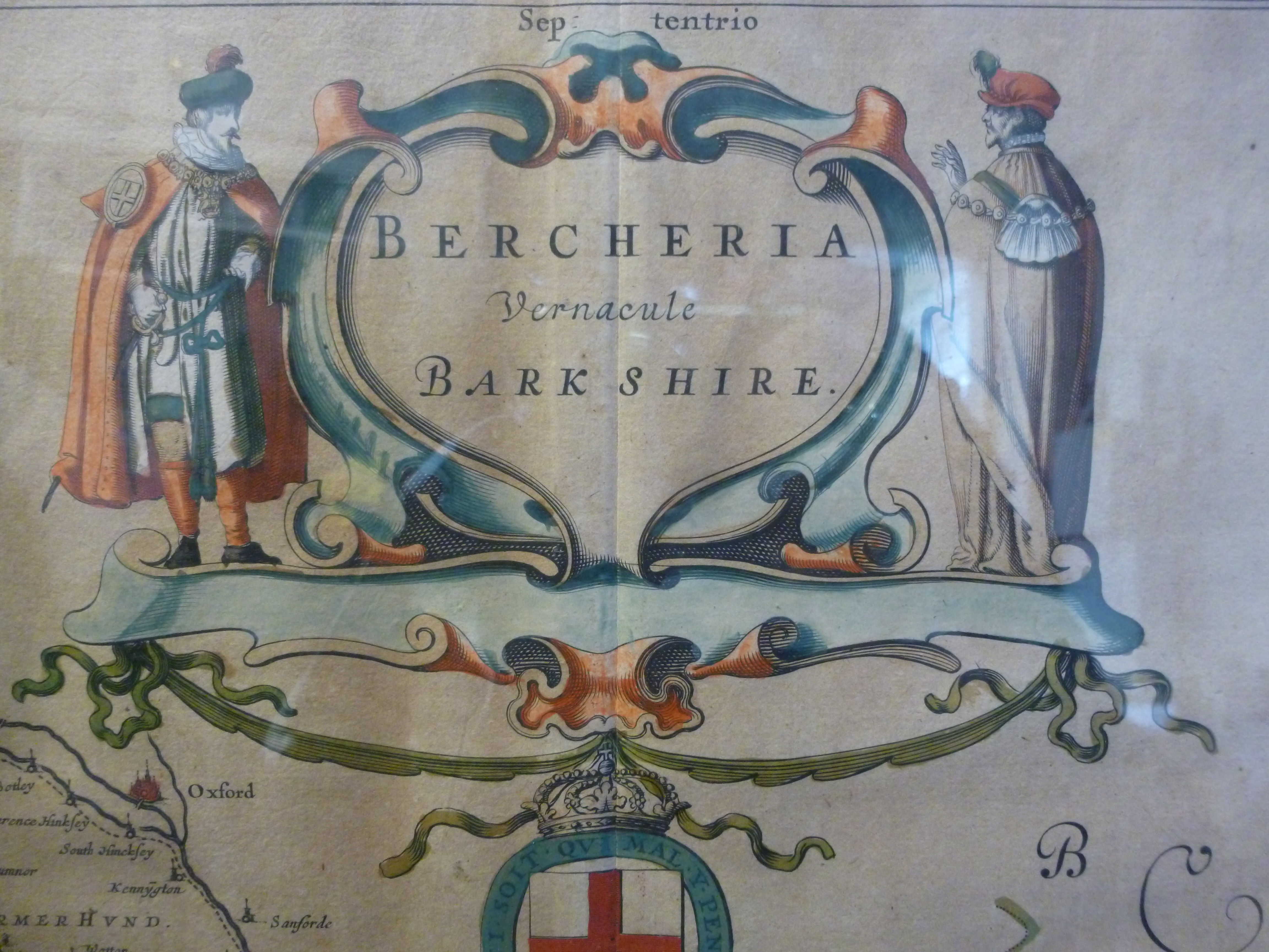A mid 17thC G. & J.Blaeu coloured county - Image 3 of 5