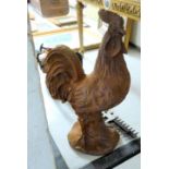 A cast iron model, a cockerel 21''h