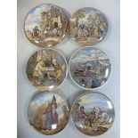 Six Prattware pot lids, viz. 'A Pair', '