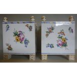 A pair of late 19thC Sevres porcelain sq