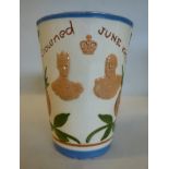 A Watcombe Torquay earthenware beaker, p