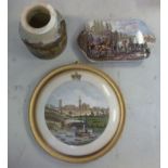 Three items of Prattware, viz. a gilt fr