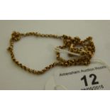 A 9ct gold belcher link necklace