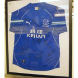 An Everton Football Club replica shirt