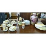 Noritake porcelain tableware, variously