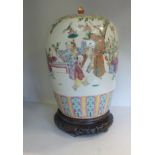 A late 19thC Chinese porcelain vase and