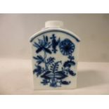 A late 19thC Meissen porcelain tea caddy