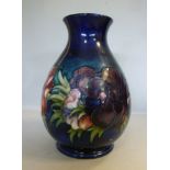 A Moorcroft pottery ovoid shaped vase, h