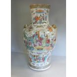 A late 19thC Canton porcelain vase of ba