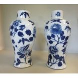 A pair of Chinese Kangxi crackle glazed