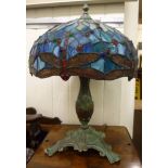 A modern Tiffany style table lamp, the c